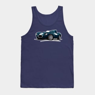 Jaguar D-Type (Racer) Dark Blue Tank Top